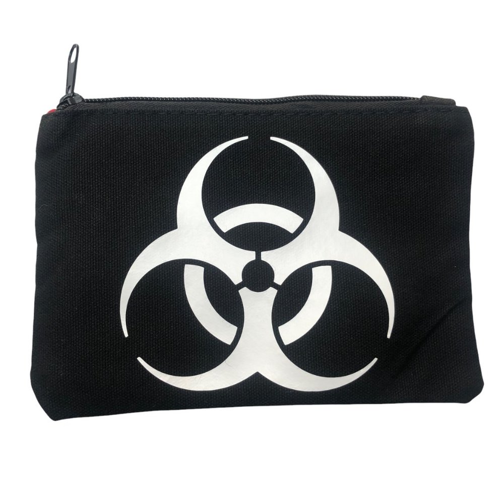 Bio-hazard Radiation Cosmetic Makeup Bag Pouch Goth Industrial EBM Cyber Zombie